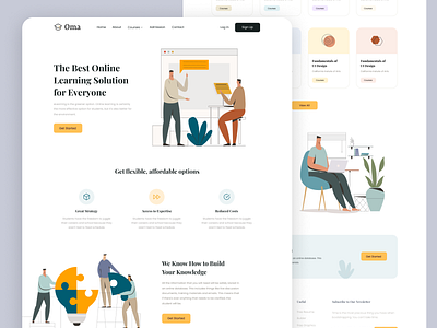 Online Learning Landing Page e learning landing page design landing page ui learning app online course udemy ui design uiux userinterface web design website design