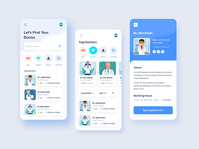 Medical App Design apps apps design clean dashboard doctor health app healthcare medical app minimal ui ux