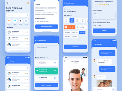 Medical App Design apps apps design blue clean dashboard design doctor doctor app health medical medical ap minimal ui ux