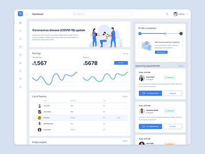Medical web app ui for doctor