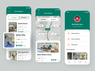 Rent Home Real Estate App 3d animation apps apps design branding creative dashboard graphic design logo minimal motion graphics real estate real estate app real estate app ui shahin ui uiux ux