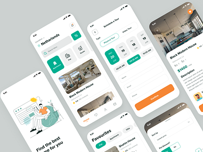 Rent Home Real estate app ui