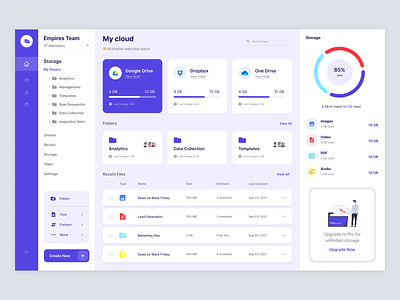 File Manager Web App clean cloud file manager dashboard file manager file manager web ui popular shot saas ui ux web app