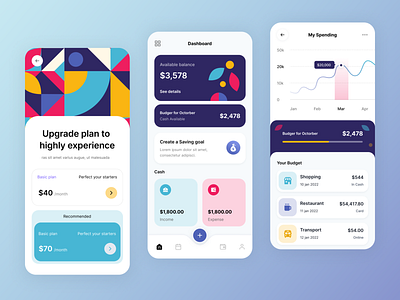 Budgeting app design by Md Shahin Alam 🔥 on Dribbble