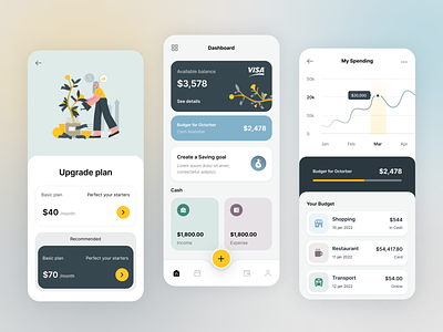 Budget App apps apps design budget budgeting clean dashboard finance fintech minimal ui uiux ux