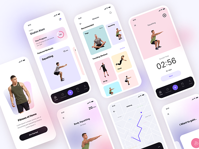 Fitness App design appdesign apps dashboard fitness fitness app graphic design health minimal ui uiux design ux workout