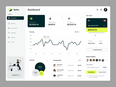 Finance Dashboard design