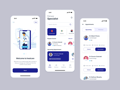 Heath Care App Design