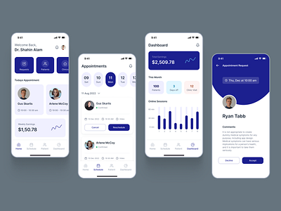 Heath Care App Design Concept app doctor appointment apps apps design care clean dashboard design doctor app health medical minimal ui ux