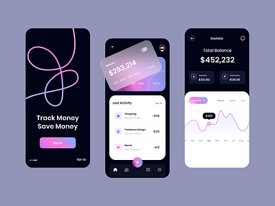 Finance App Design apps apps design clean dashboard design finance fintech graphic design minimal ui ux