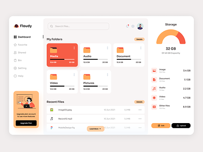 File Manager Dashboard design