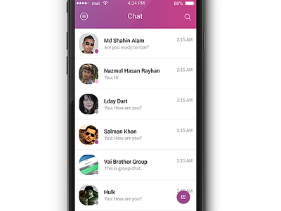 Chat apps design concept. apps apps design chat chat apps free mimal mockup psd ui ux