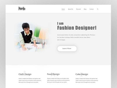 Minimal Website For Fashion Designer minimalist simple trend ui ux web wordpress