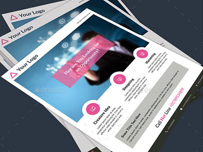 Corporate Flyer a4 blue corporate flyer free gr pink