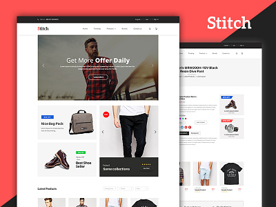 Stitch apps design e commerce fashion fashion ecommerce psd ui ux