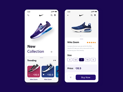 App design concept for Nike appui concept nike nike air nike app nike running ui ux