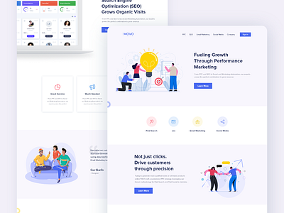 Marketing landing page ui