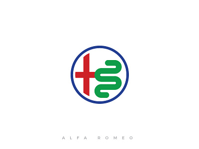 Alfa Romeo Minimal Logo brand branding graphicdesign icon logo logotype mark symbol