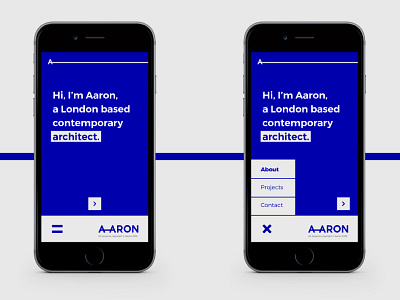 Aaron Architect UI/UX aaron design interface menu ui ux web