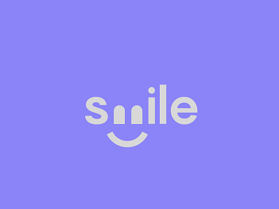 Smile! design font graphic logo logotype negative space typography