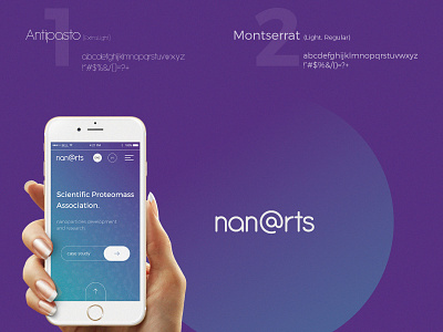 nan@rts - visual identity brand branding logo logotype nanoparticles uiux webdesign