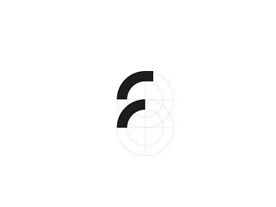 Letter F alphabet construction f grid letter logo mark symbol