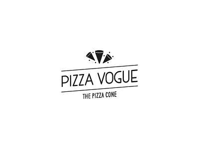 Pizza Vogue Logotype logo logotype pizza pizza cone pizza logo