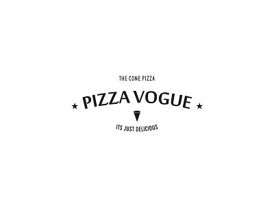 Pizza Vogue Logotype logo logotype pizza pizza cone pizza logo