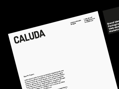 CALUDA - brand design branding caluda design graphic design logo logotype typeface