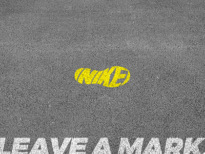 Nike - Leave a mark. ad advertising design graphic design nike
