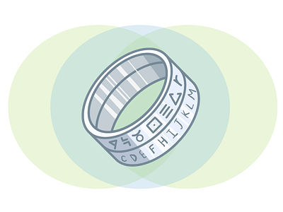 Decoder Ring encryption illustration ring security vector