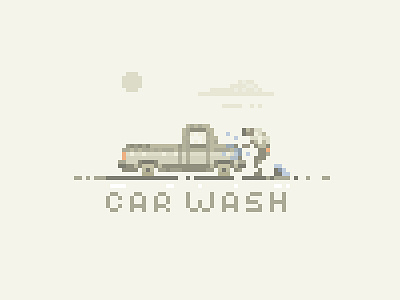 Car Wash illustration pixel pixelart truck