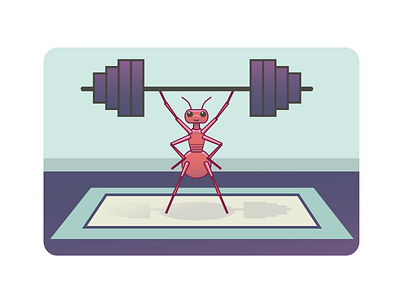 Celebrate Small Victories pt. 2 accomplishments ant illustration olympics tiny vector weightlifting