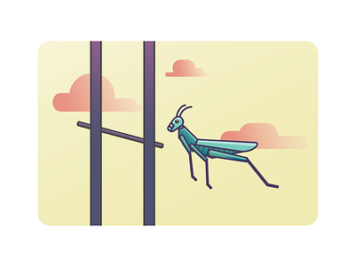 Celebrate Small Victories pt. 3 bug grasshopper illustration jumping olympics pole vaulting vector