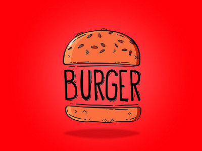It's BURGER time burger burgers burn cheesvurger emotion food hamburger happy illustration yummy
