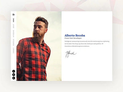 Creative Vcard / Resume & Cv - Recoba Vcard cv freelancer portfolio recoba resume themeforest ui ux vcard web web designer