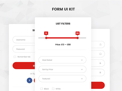Form UI Kit - Free PSD clean form kit photoshop psd ui ui kit uikit ux web