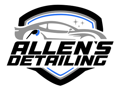 Allen's Detailing automotive brand brand design branding car detailing color design graphic design icon logo logo design typo