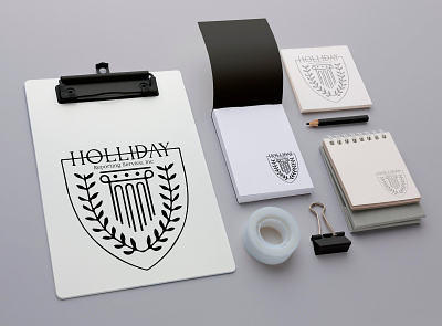 Holliday Reporting brand brand design branding branding design court reporting design graphic design logo logo design mockup rebrand