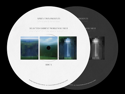 Selected Ambient Works Volume II album art aphex aphextwin cover art graphic design idm label label design music vinyl warp