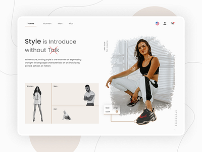 Fashion Style Landing Page branding cloth design fashion graphic design landing landing page light store style ui ux