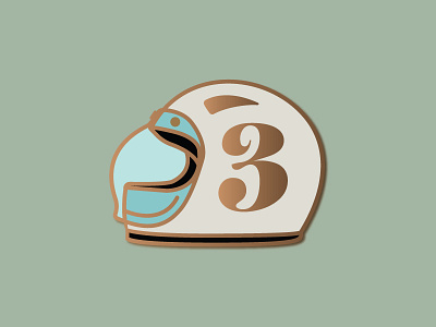 Enamel Pin - Moto Helmet