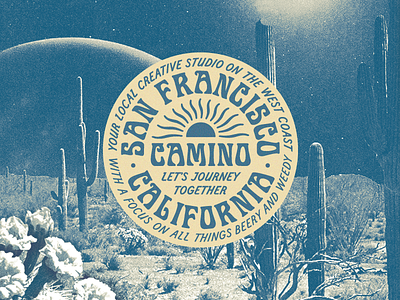 Camino Studio agency badge badge logo bayarea beer cactus california camino camino studio caminostudio cannabis desert graphic design oakland san francisco studio sun type vibes weed