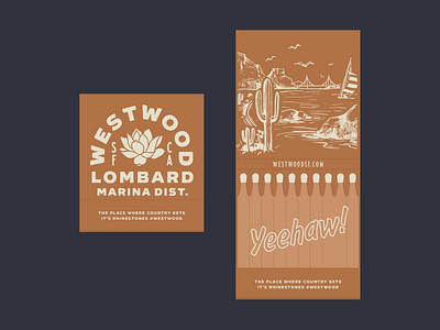 Westwood - Matchbooks bay area cactus california camino studio cowboy golden gate matchbooks matches retro san francsico western