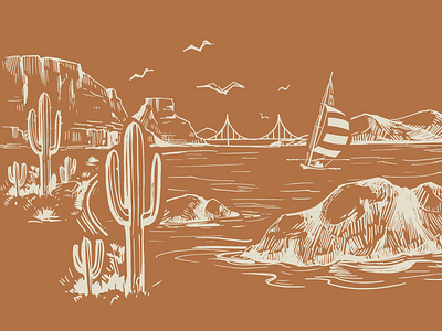 Westwood - Bay Area Desert bay area cactus california camino studio country desert illustration oakland sailing san francisco