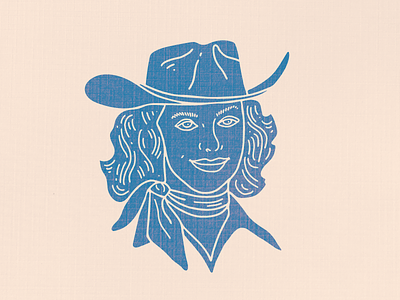 Cowgirl Illustration california camino country cowgirl desert illustration indigo stamp texas vintage western