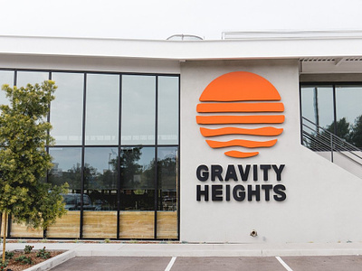 Gravity Heights - Logo Signage beer beer garden branding brewery california camino studio gravity heights outdoor logo san diego signage sun surf waves