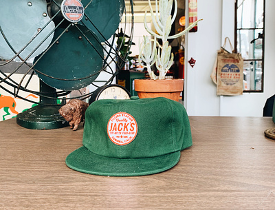 Jack's Filling Station - Hat apparel beer california design hat logo patch retro