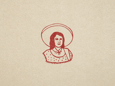 Señorita - Illustration california desert illustration mexican print southwest southwestern stamp women