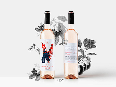 Hi No Tori Rosé 2017 Brand One bird branding drink illustration label packaging wine